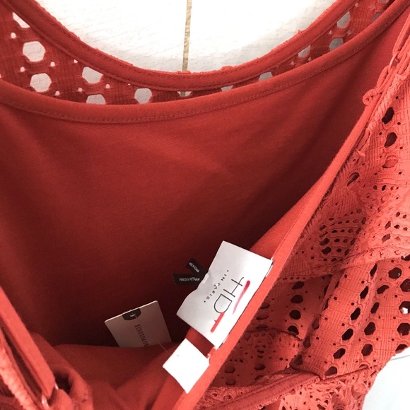 HD in Paris Orange Eyelet Piacere Midi Dress - Picture 7 of 8